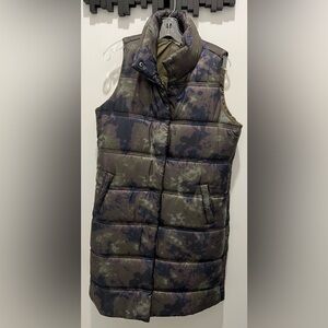 Camouflage Long Puffer Vest